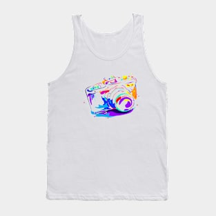 camera rainbow Tank Top